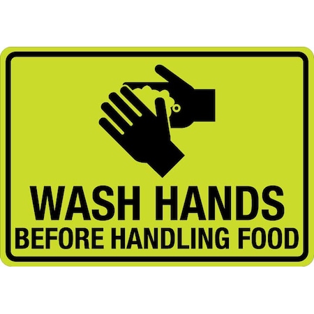 Lyle Do Not Be Nasty Wash Your Hands, 10 in x 7 in, Hivis Reflective Decal, LCUV-0147ST-RD_10x7 LCUV-0150ST-RD_10x7